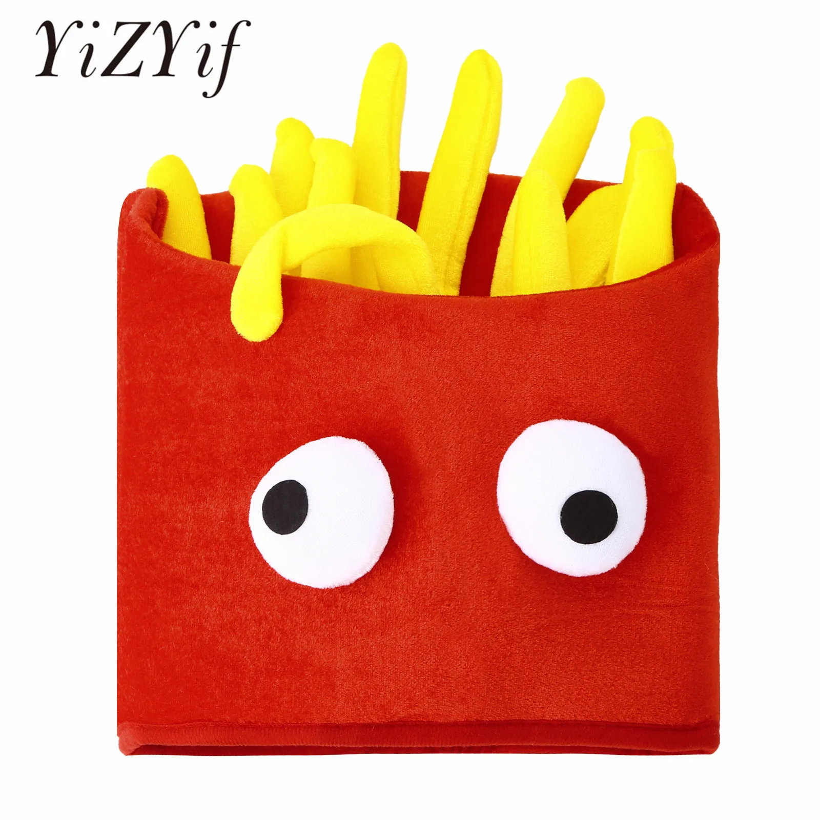 Novelty Funny KF&C Fries Hats Unisex Adult Mini Food Hat Headband Halloween XMAS Festival Carnival Party Dress Up M.C Fries Hats