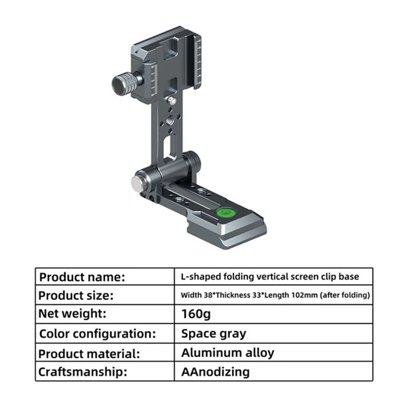 Camera L-Holder Arca Quick Release Plate Vertical Filming Mount W 1/4Inch Cold Shoe For SLR DSLR Camera Bracket