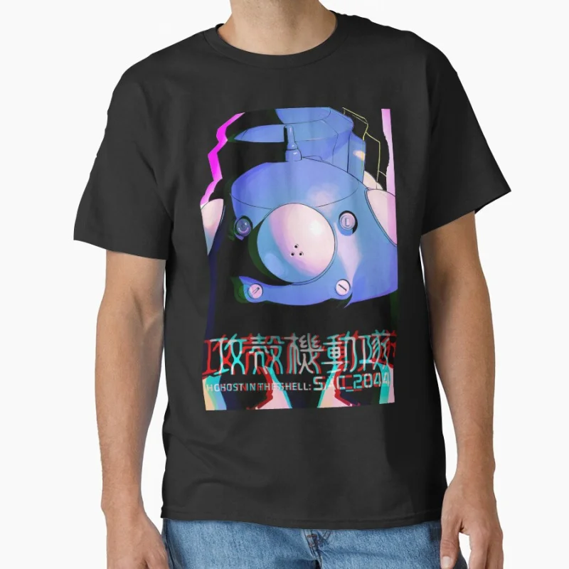 

Manga Ghost In The Shell Anime T Shirt Cyberpunk Major Motoko Graphic Tee Sci-Fi Aesthetic Y2K clothes 0723 Large size Tops