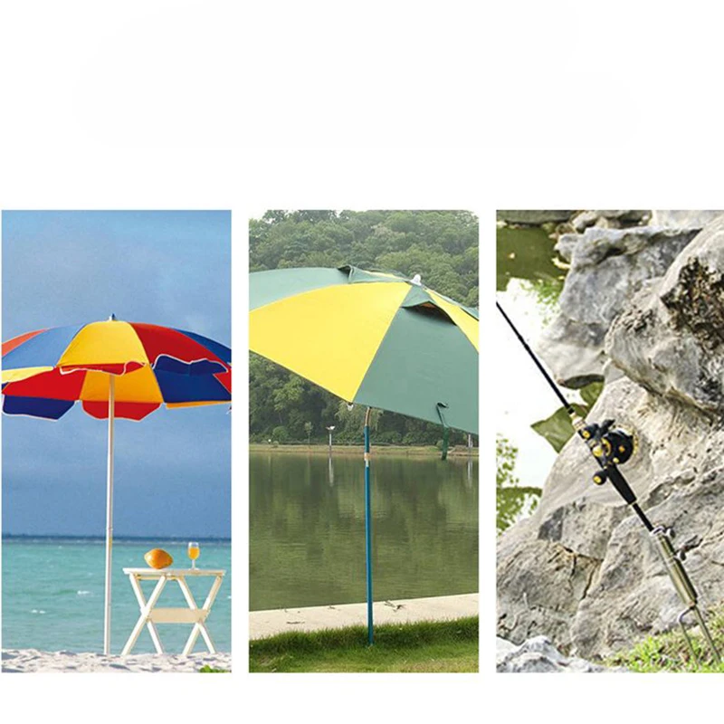 Sun Beach Fishing Stand Rain Gear Garden Patio Parasol Ground Anchor Spike Umbrella Stretch Stand Holder Umbrella Sand Stand