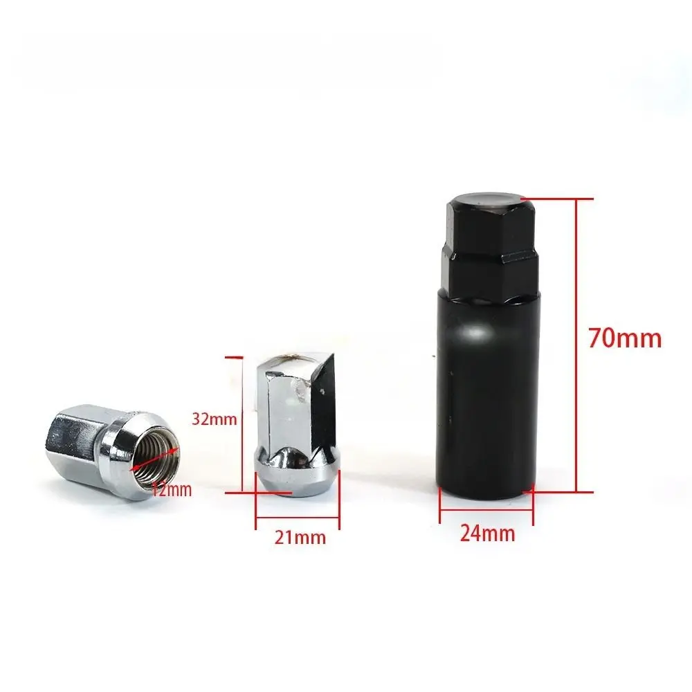 Tuerca de rueda de acero al carbono de alta calidad, tapas de rueda de 1,5mm y 1,25mm, color negro y rojo, cubiertas de tuerca de rueda universales