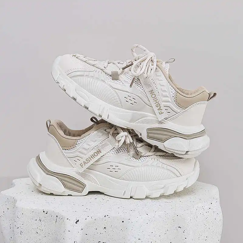 

Белые спортивные кроссовки на шнуровке из искусственной кожи, весенне-летняя повседневная обувь, женские коричневые ботинки, импортные теннисные товары Trnis, высокое качество