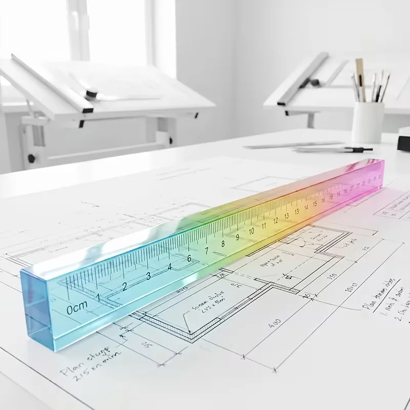 

Colorful straight-edge cube - Geometric drawing tool - Drawing and measuring stationery