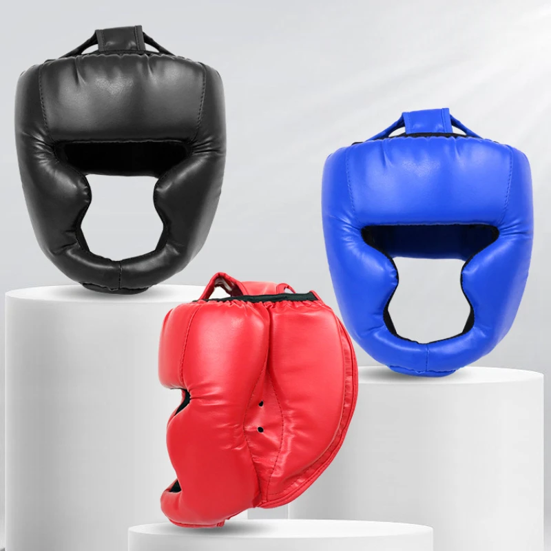 

Boxing Helmet Headgear Protective Head Gear for Wrestling Muay Thai Kickboxing Boxings PU Helmet for Men Women Sanda Equipment