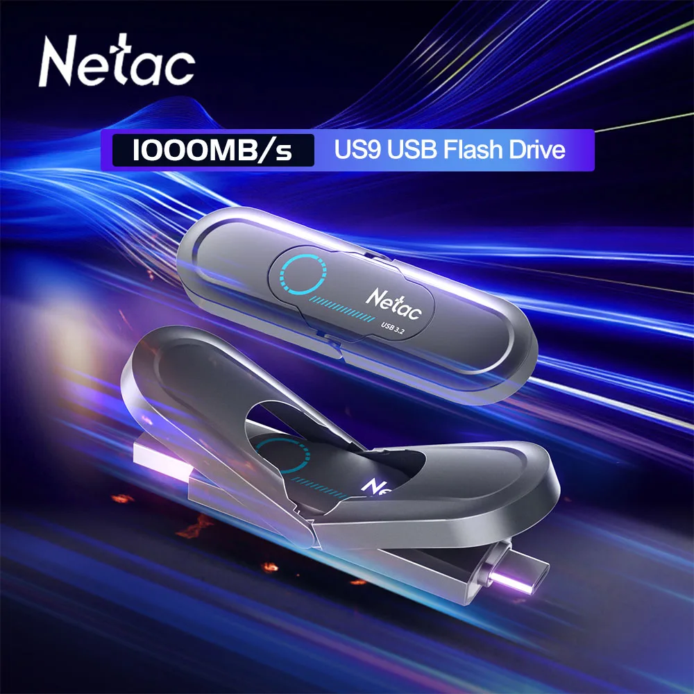 Netac 1000 MB/s Pen Drive de Estado Sólido USB3.2 Gen 2 Tipo C Flash Drive 1 TB 512 GB 256 GB Pendrive para PC Smartphone Tablet