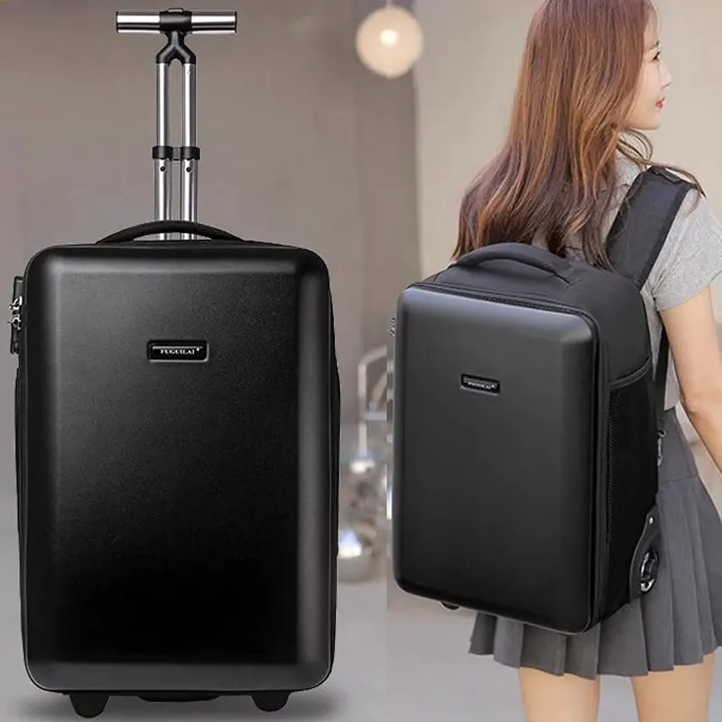 Valigia da lavoro con guscio rigido di grande capacità bagaglio da viaggio 19 "zaino di tendenza alla moda borsa multifunzione per fotocamera per Laptop