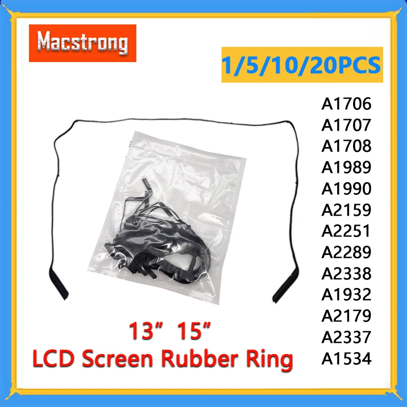 NOWY A1534 A1706 Pierścień gumowy do Macbook Pro 13 "A1932 A2179 A1707 A2141 A2681 A1708 Ramka ekranu LCD Środkowa ramka Gumowy pierścień