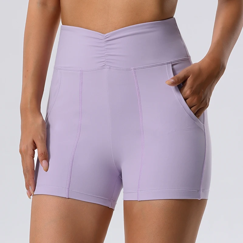 Gym Shorts Female Push Up High Elastic Scrunch Buttock Lift Sports Shorts Women Running Workout Shorts Woman Yoga High Waist