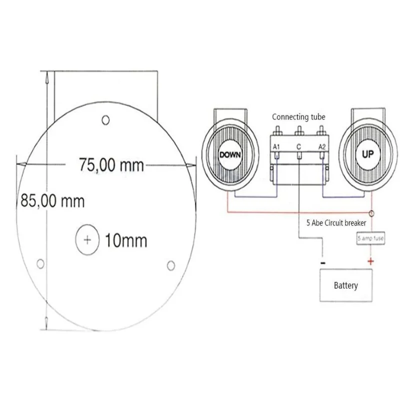 ISURE MARINE 2 Pcs Marine Boat Anchor Windlass Winch Foot Compact Switch Up & Down Ship Anchor Winch Switches Universal