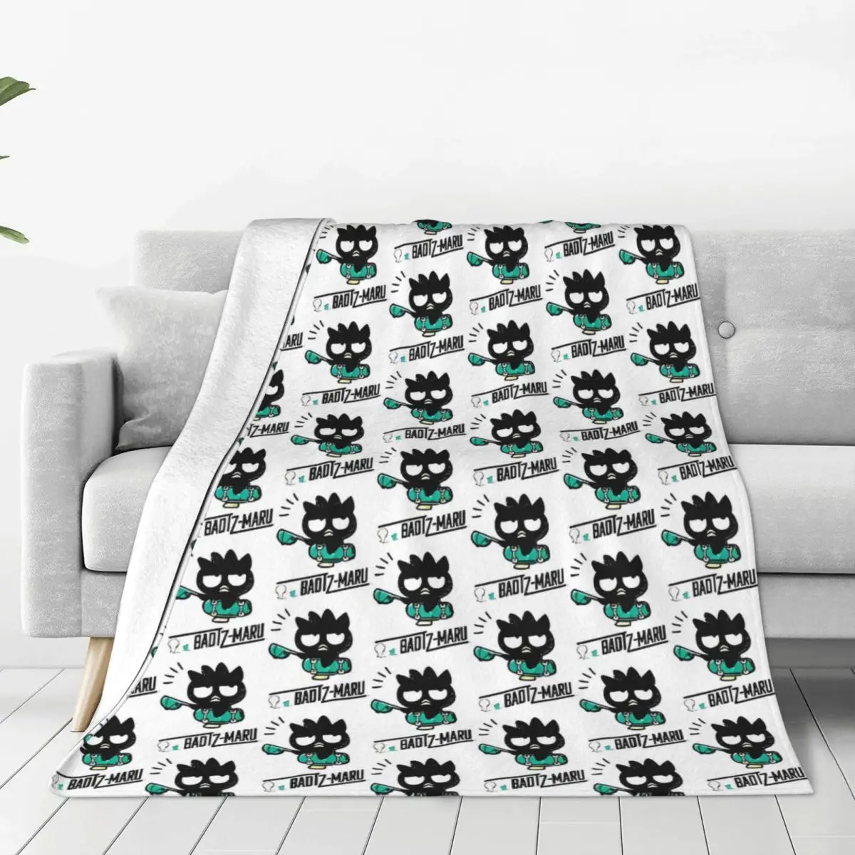 Badtz Cartoon Maru Penguin Blanket Quality Super Soft Throw Blanket Winter Camping Living Room Novelty Bedspread