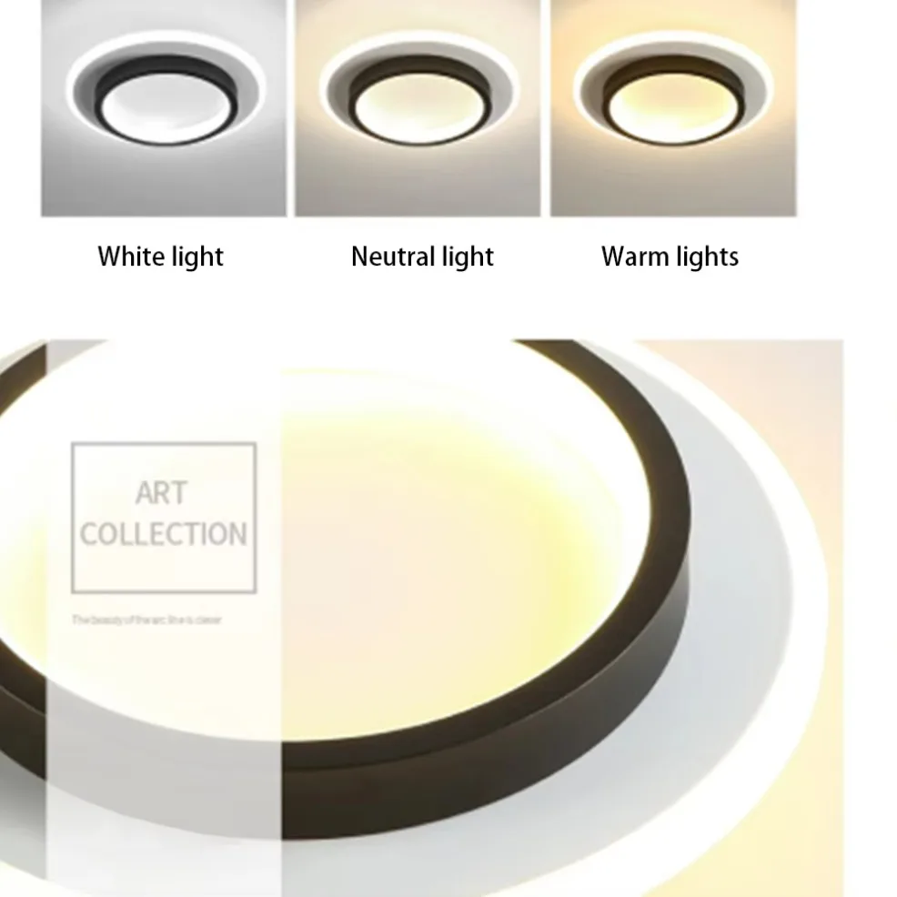 Modern LED Ceiling Light Tri-Color Dimming 90V-260V Surface Mount Suitable for Bedroom Hallway Living Room Pendant Light - Image 3