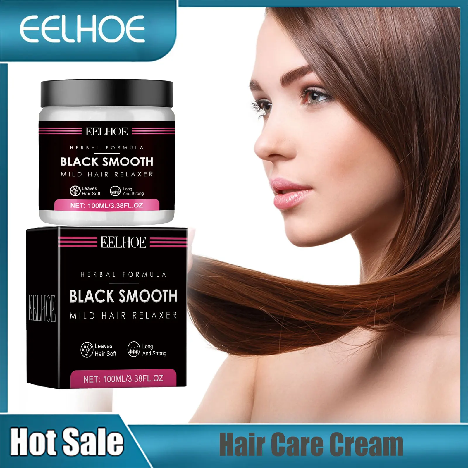 

EELHOE Hair Smooth Cream Salp Treatment Moisturizing Dry Hair Straightener Cream Repair Damaged Hair Keratin Protein Correcting