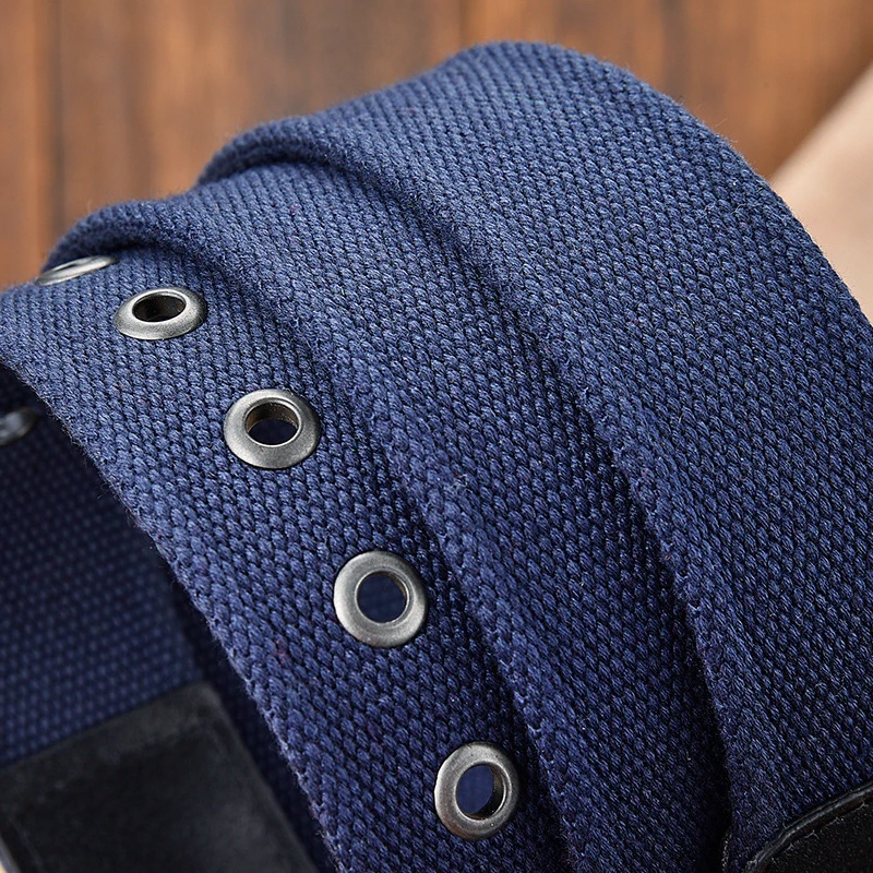 الاتجاه الرجعية للجنسين سير من القنب عالية الجودة قماش النسيج سبيكة دبوس مشبك الرجال حزام بلون بسيط الرجال والنساء حزام غير رسمي #6