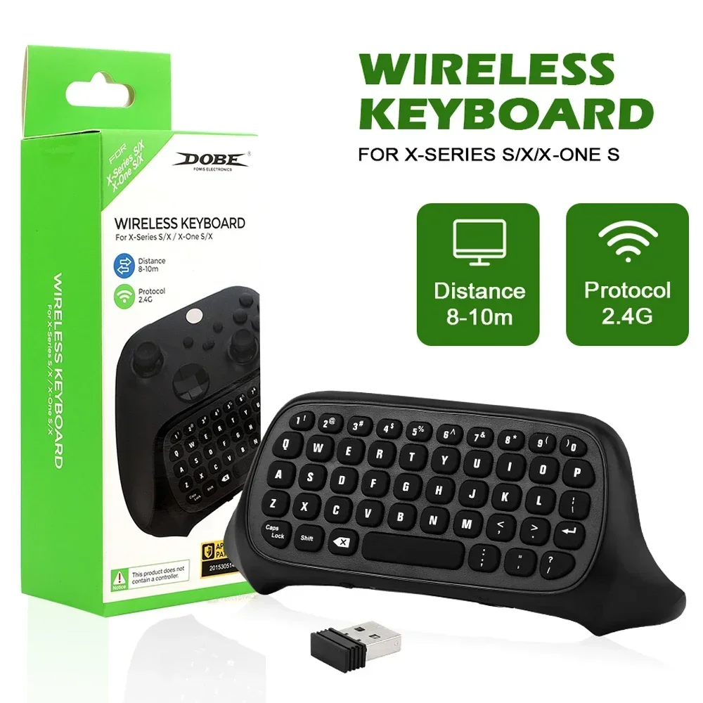 For Xbox Series S/X/One/One S X Wireless Chatpad Gaming Keypad Controller Keyboard With USB Receiver With 3.5mm Audio Jack - view 2