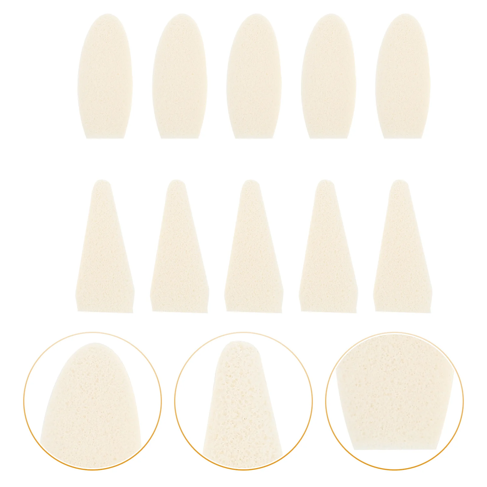 

40pcs Sketch Wipe Cutter Sponge Heads Premium Replacement Art Supplies For Drawing Blending Smudging Artists Students Tools
