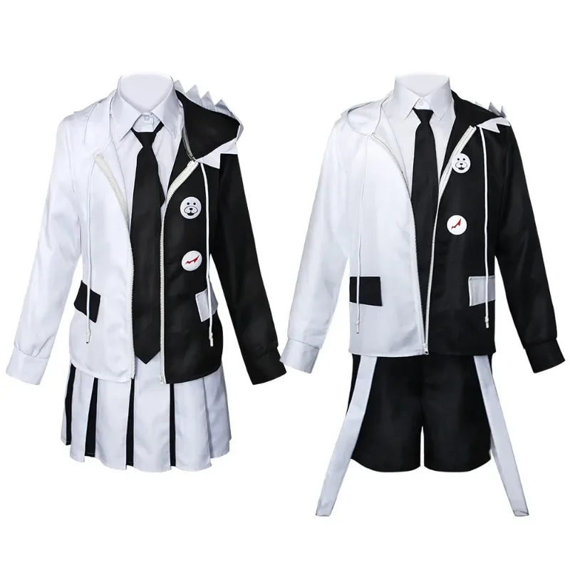 

Game Danganronpaa Cosplay Costume Monokuma Black White Bear Suits for Men Women Stage Performance Halloween Carnival Party