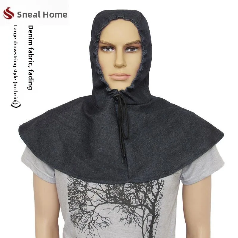 

Джинсовая пылезащитная шапка-кепка с защитой для плеч, для защиты труда, мужская, повседневная, модная, стандартный размер для взрослых