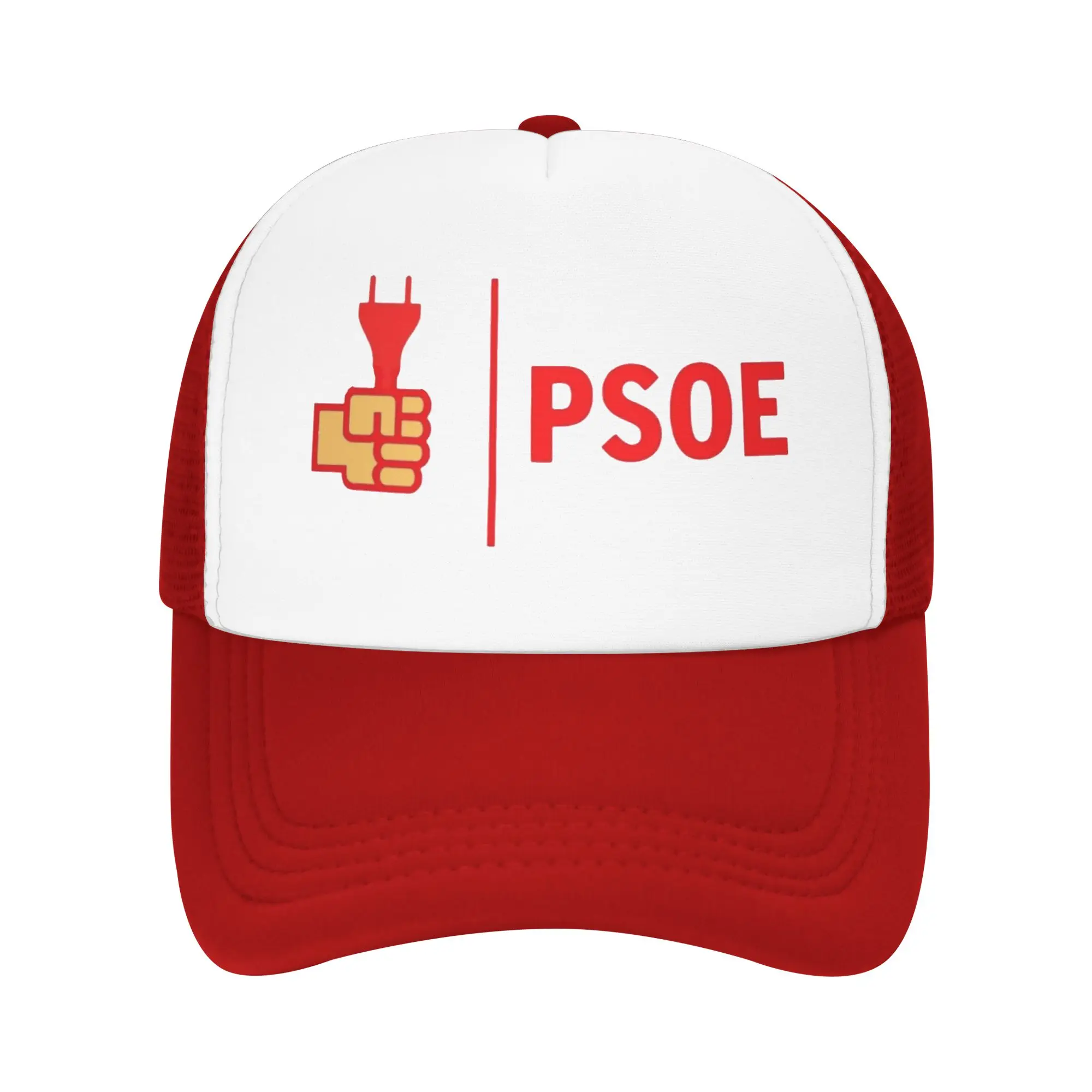 Czapka z daszkiem PSOE z logo Pedro Sancheza, unisex, sportowa, typu trucker, regulowana, letnia czapka typu trucker