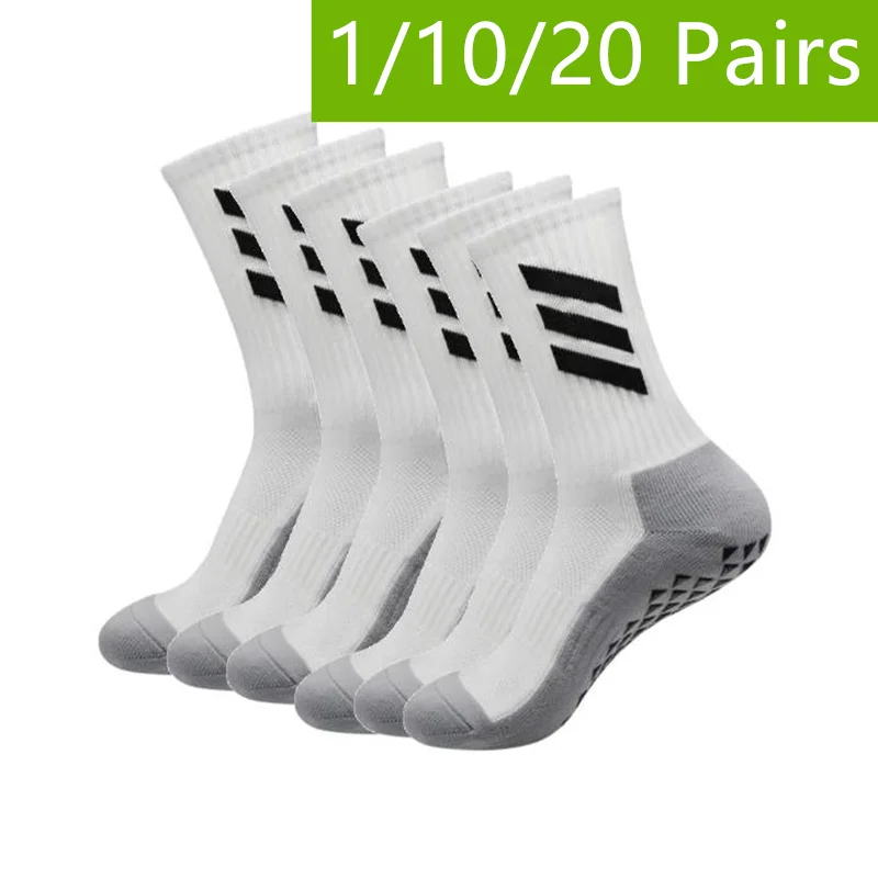 

1/10Pair New Football Socks Anti-Slip Breathable Men Women Thickened Towel Bottom Soccer Sports Sock Rugby Basketball Yoga Socks