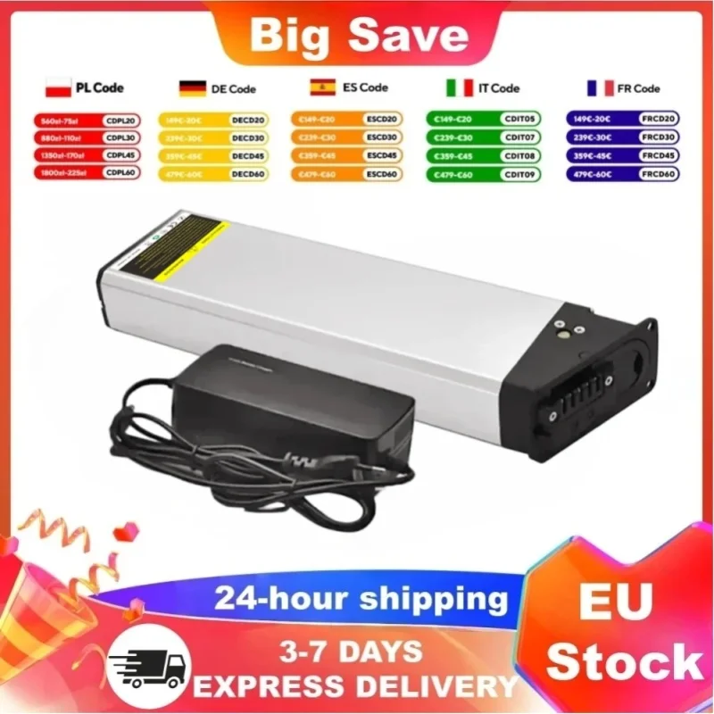 Für Polarna M5 M6 MATE X Für Engwe EP-2 Pro Engine X Engine Pro Faltbares E-Bike Akku 48V 17,5Ah 16Ah 13Ah Ersatzakku