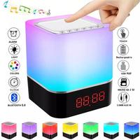 2023 New Wireless Bluetooth Speaker With LED Music Alarm. Rechargeable RGB Color Atmospheric Night Light Atmosphere Night Light