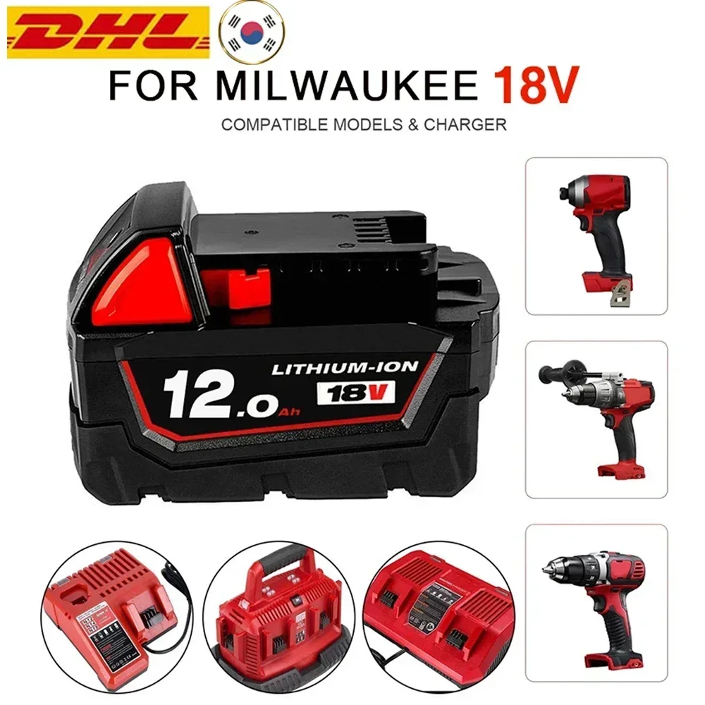 

18 В для Milwaukee M18 аккумулятор M18B6 XC 9,0 Ач литий-ионный аккумулятор 48-11-1860 48-11-1852 или зарядное устройство 48-11-1850 48-11-1840 аккумуляторные электроинструменты