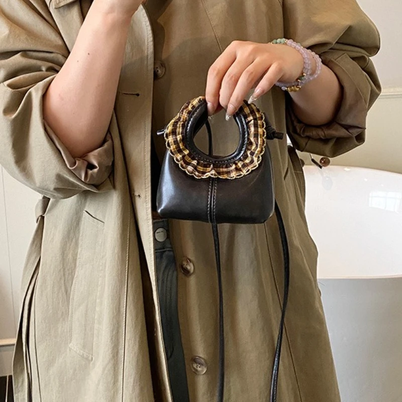 الرجعية منقوشة الأطفال حقائب كتف صغيرة مخلب خفيفة الوزن طفل الفتيات حقائب اليد الصغيرة محفظة نسائية للعملات المعدنية بولي PU حقيبة كروسبودي الملحقات