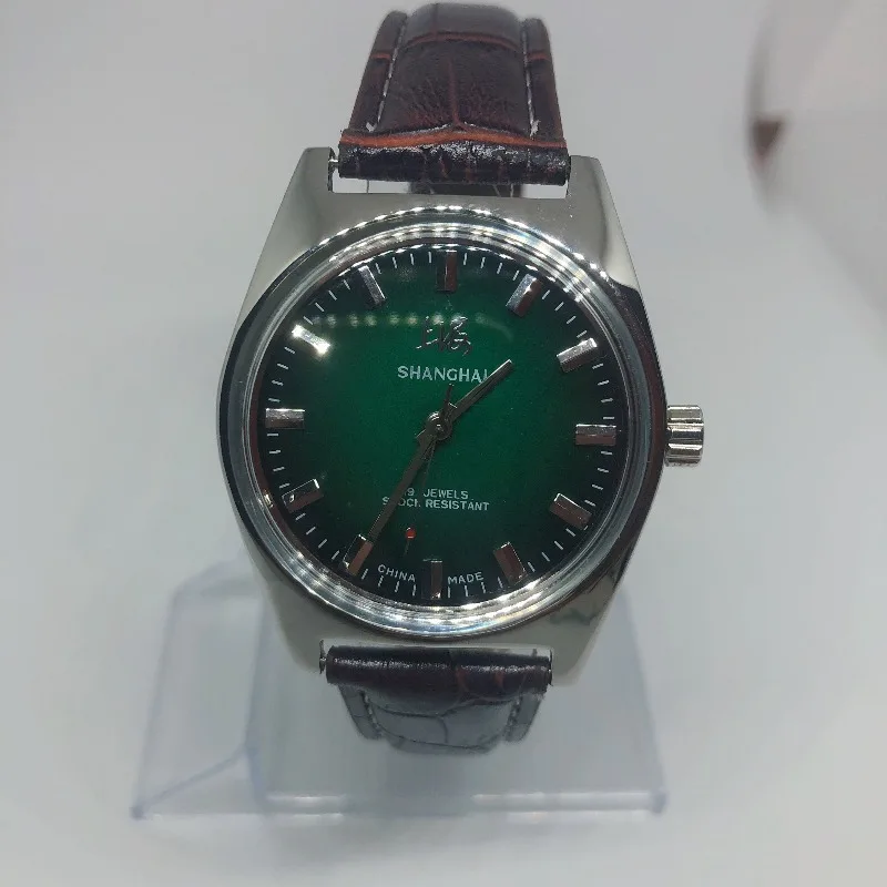 7120 Manual Mechanical 19-Jewel Movement Business Watch, Commemorative Huai Color Dial All Steel, Shanghai Second-Hand - view 4