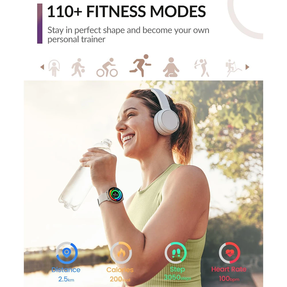 IUTECH-S61 Relógio inteligente para homens e mulheres, 1.43 Polegada, redondo, eletrônico, relógios à prova d'água, chamadas Bluetooth, smartwatch esportivo, masculino, feminino