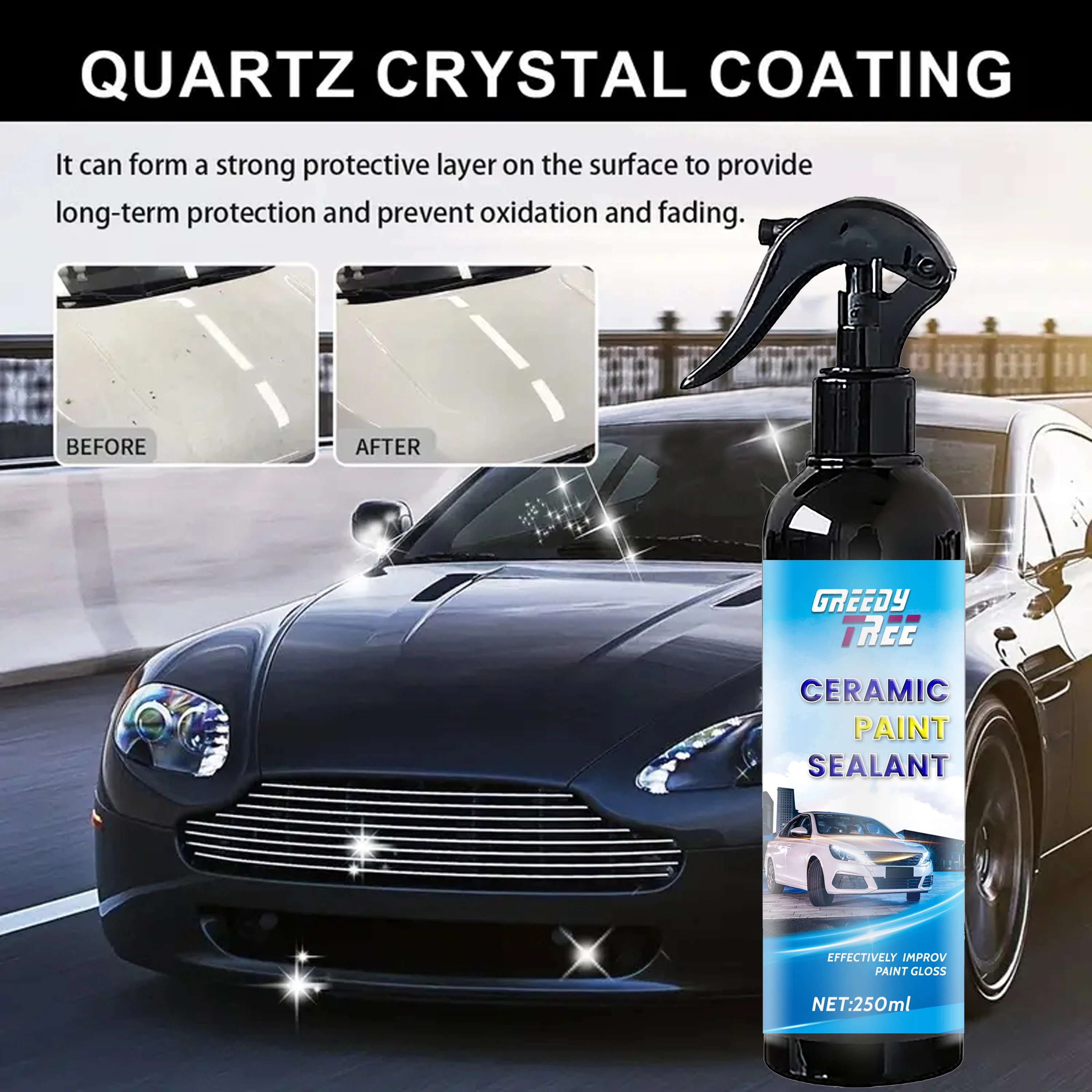 

3 в 1, автомобильное керамическое нанопокрытие, жидкое покрытие, нанокристаллический гидрофобный слой, полировальная краска, средство для покрытия, польское покрытие Nanos