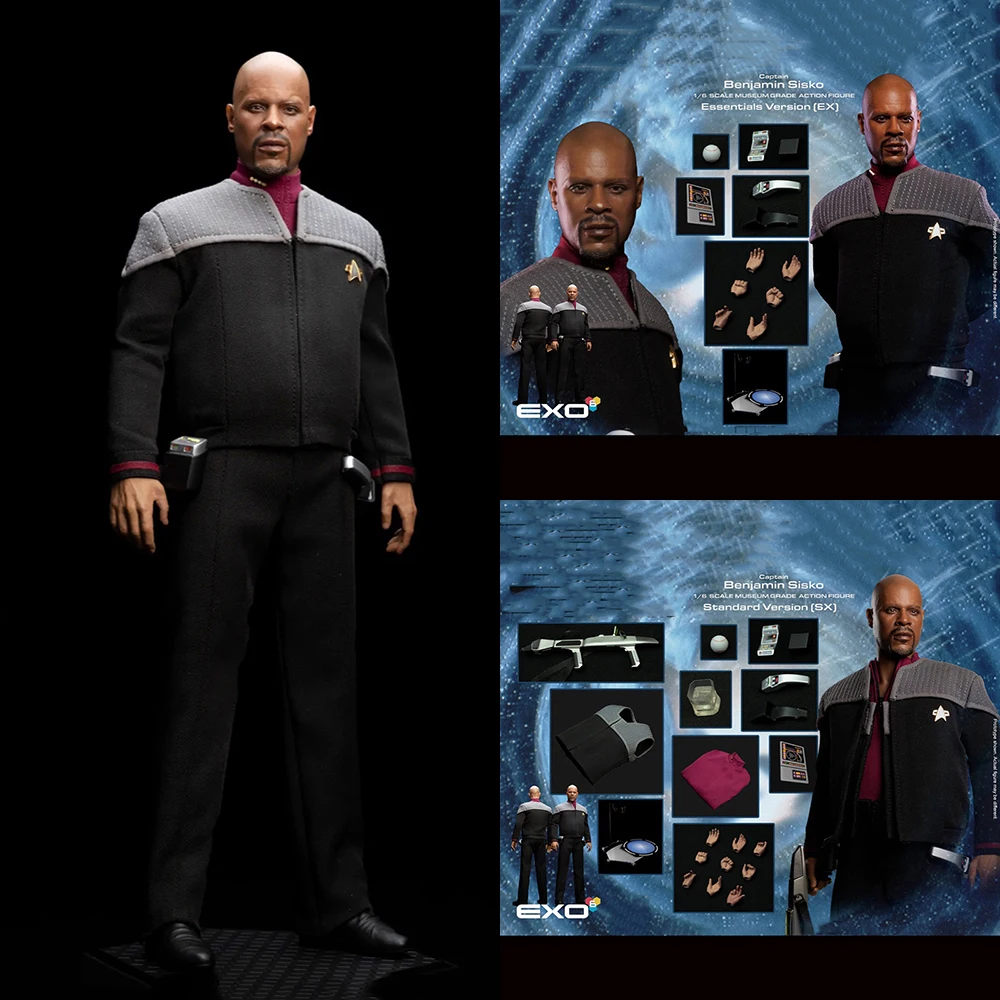 In Stock EXO-6 Star Trek 1/6 Scale Male Soldier Captain Benjamin Sisko SX Figure Model 12'' Action Body Doll Full Set For Fans