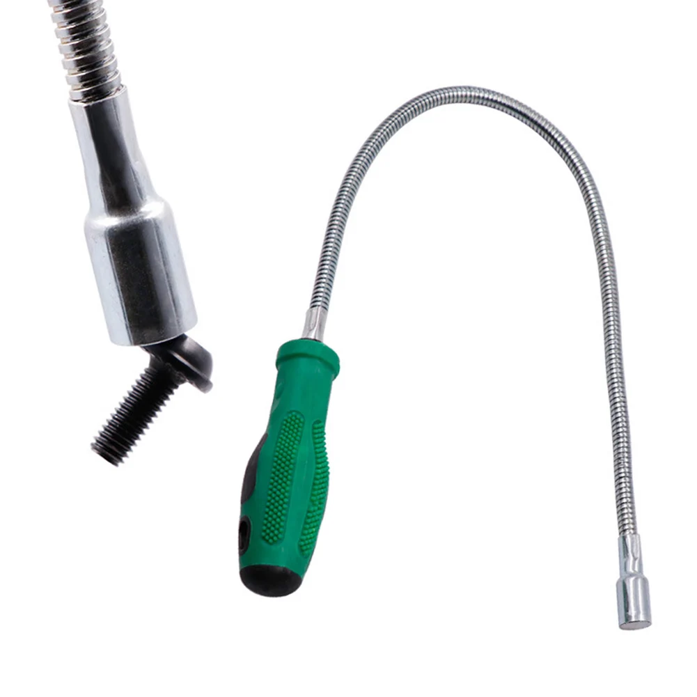 

Magnetic Flexible Pickup Tool with Rubber Handle for Retrieving Screws Nuts Bolts and Small Metal Items in Narrow Spaces