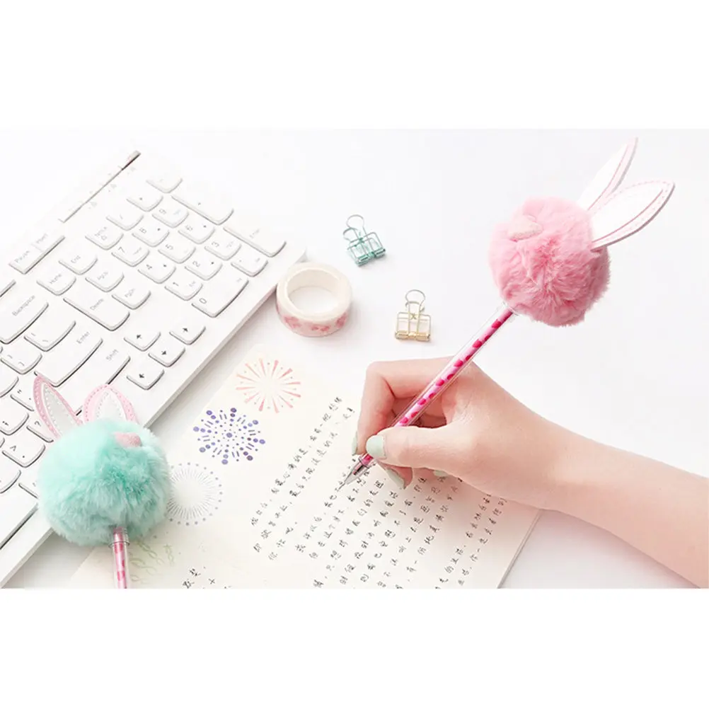 

Набор из 3 черных гелевых ручек 0,5 мм с дизайном «кроличьи ушки», безопасные, экологичные, для плавного письма и рисования