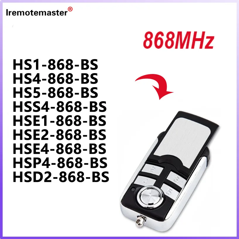 Control remoto de garaje BS BiSecur de 868MHz para HSE4 HS1 HS4 HS5 HSP4 HSD2 HSE2 HSE5 HSE1 868 BS Control remoto de puerta