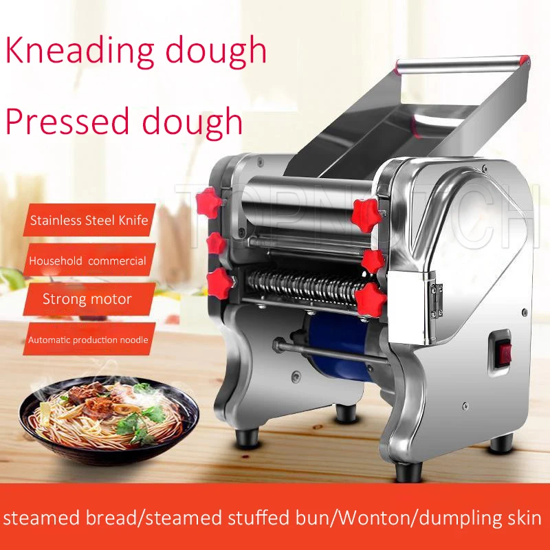 Stainless Steel Electric Noodle Maker Noodle Press Home Commercial Use Small Automatic Rolling Dough Kneading Machine