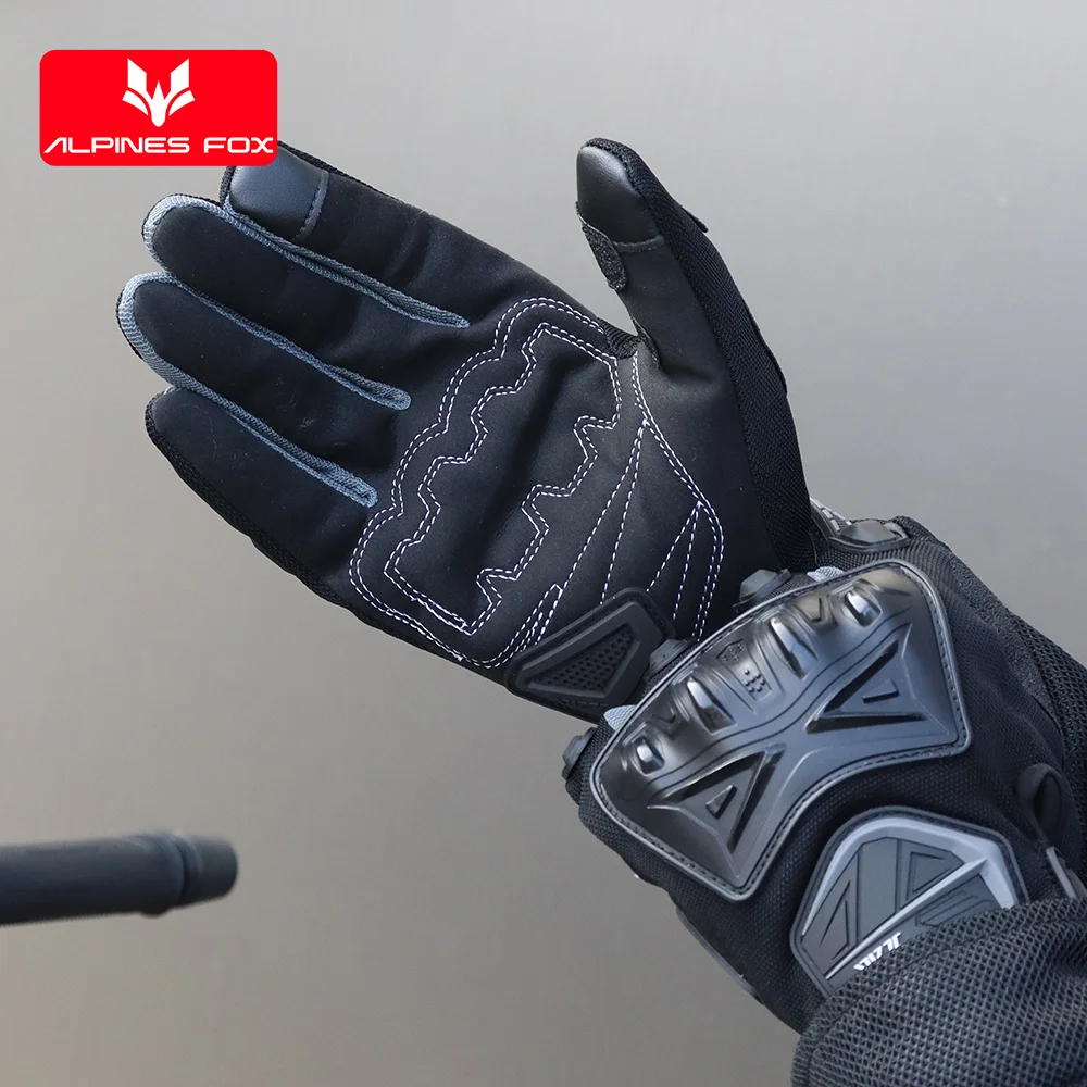 Breathable Full Finger Racing Motorcycle Gloves Men Touch Screen Outdoor Sports Cycling Protection Anti-fall Motorbike Gloves
