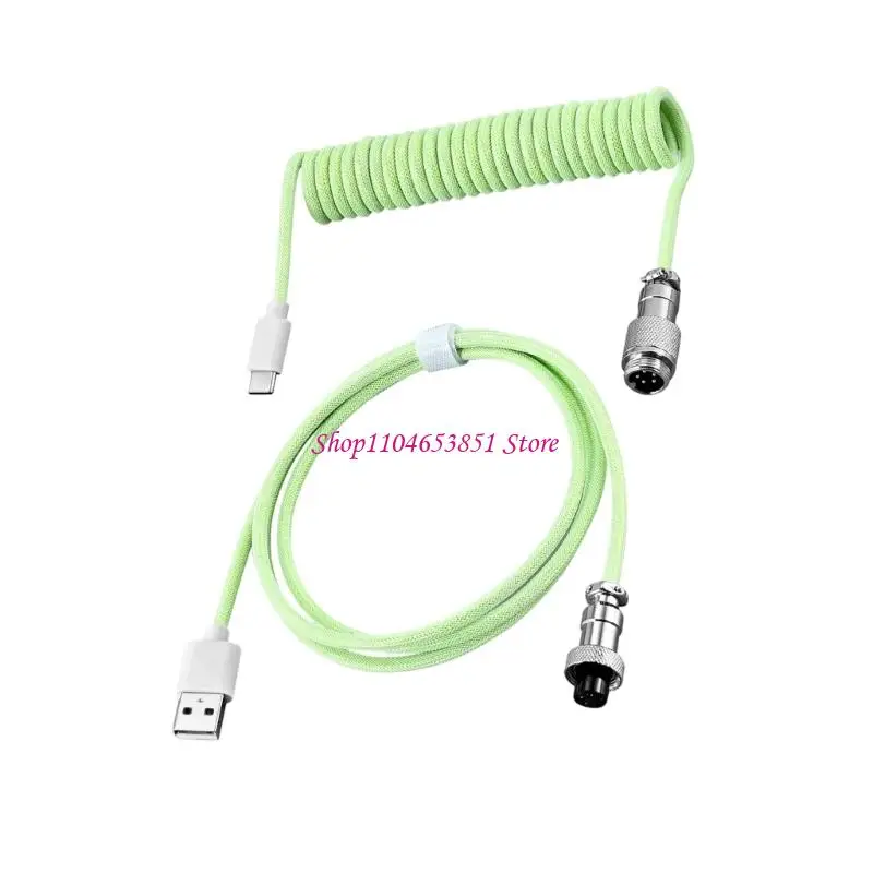 

Flexible Spirals USB A To Type C Cable For Customs Keyboard Colorful 3Meter Design