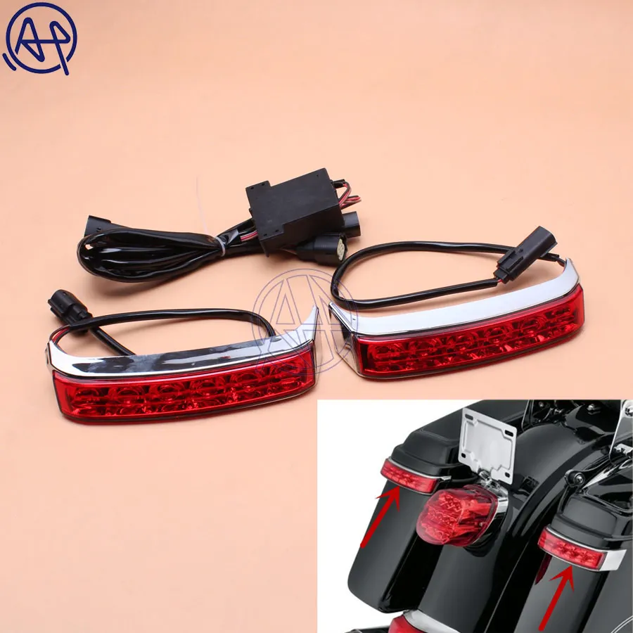 

LED Motorcycle Turn Signal Light Indiator Blinke Red for Harley Touring Road Street Gilde Classic CVO 2014-2018 DDD108