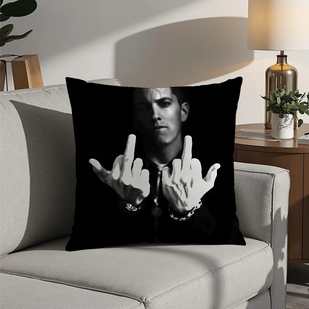 Hip Hop Rapper E-Eminem Pillow Case Plush Fabric Soft  Pillowcase Double Sided Print Cushion Cover Household Gifts