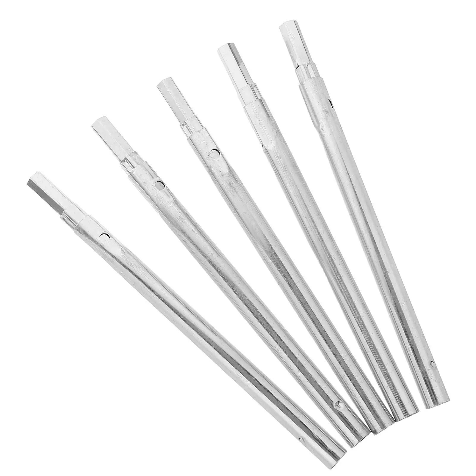 5Pcs Umbrella Shaft Replacement Telescoping Center Rod Heavy Duty Folding Umbrella Rod Repair Parts Lightweight Travel