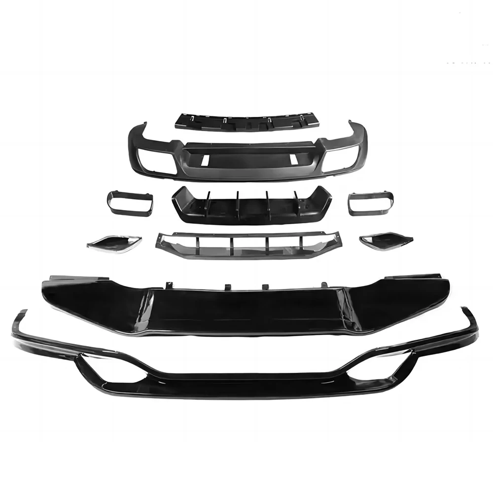 

PP Full Lip Body Kit For Porsche Cayenne 958.1 11-14 Upgrade to New 9Y0 TKT Style Front Rear Lip Diffuser Set