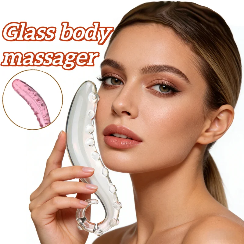 Transparent Body Massager Glass with Bump Beauty Scraping Massager For Shower Beauty Skin Care Muscle Massage Apparatus