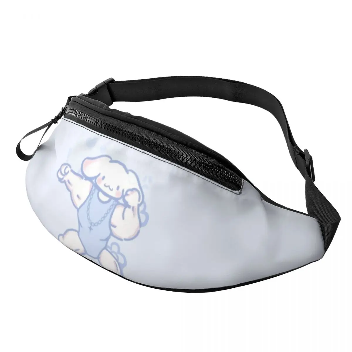 

Custom Fashion Muscle Cinnamoroll Fanny Pack for Traveling Men Women Crossbody Waist Bag Phone Money Pouch