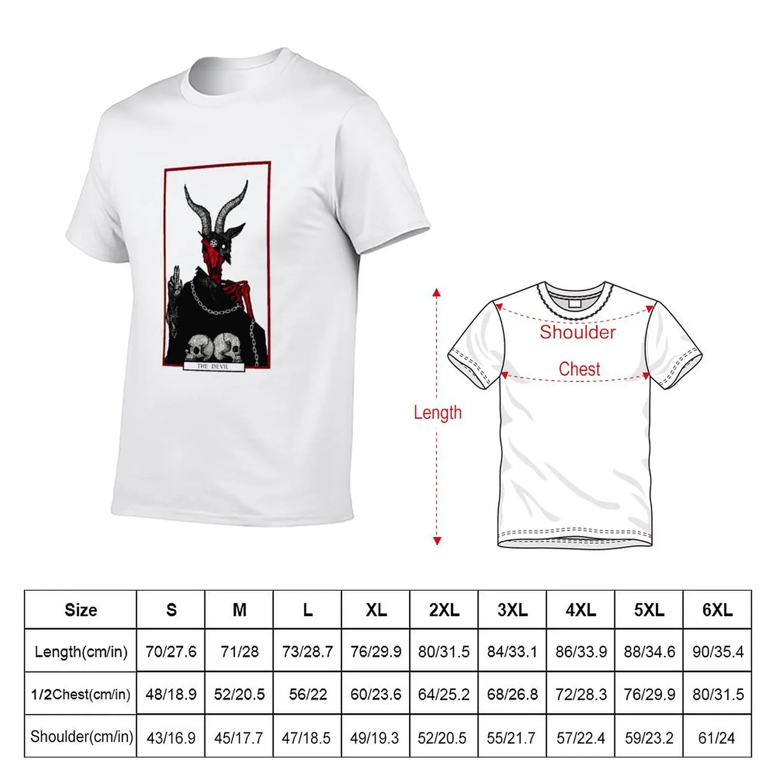 New The Arcana Mortis Tarot: The Devil T-Shirt sports fan t-shirts Short sleeve tee graphic t shirt black t-shirts for men