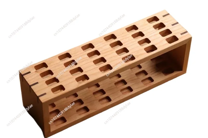 

Leather Pricking Iron Tool Rack Black Walnut Storage Stand DIY Leathercaft