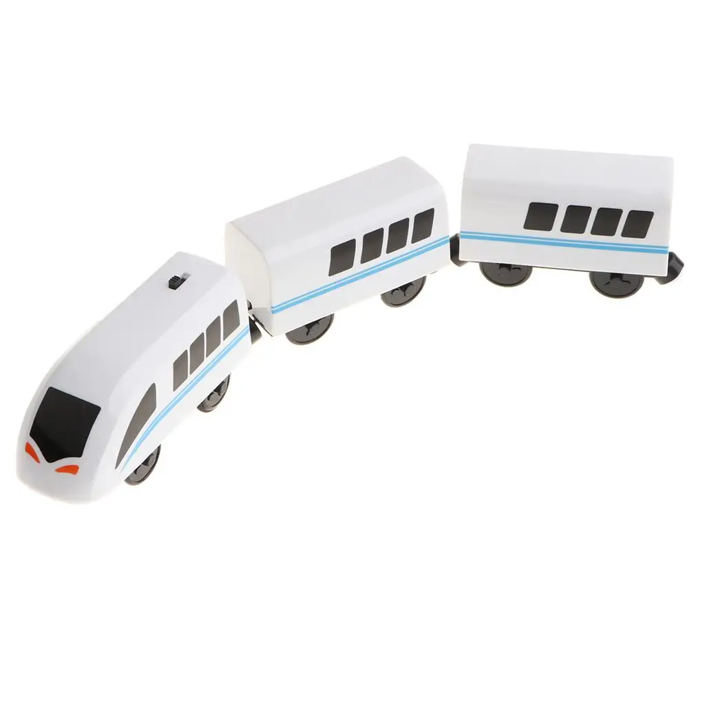 Train Magnetic Locomotive Compatible Lane Trains Plastic Toy Set for Kids