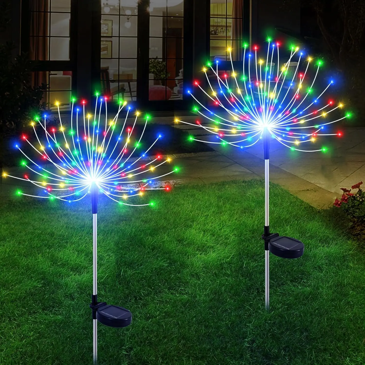 1pc Solar Powered String Lamp Tree Waterproof Outdoor Bulb for Lawn Patio Garden 90/120/150/200 LEDs Light DIY Decoration