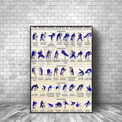 Traditional talisman for Kodokan judo, judo technique poster, judo gift, judo dojo wall art decoration, judo print,