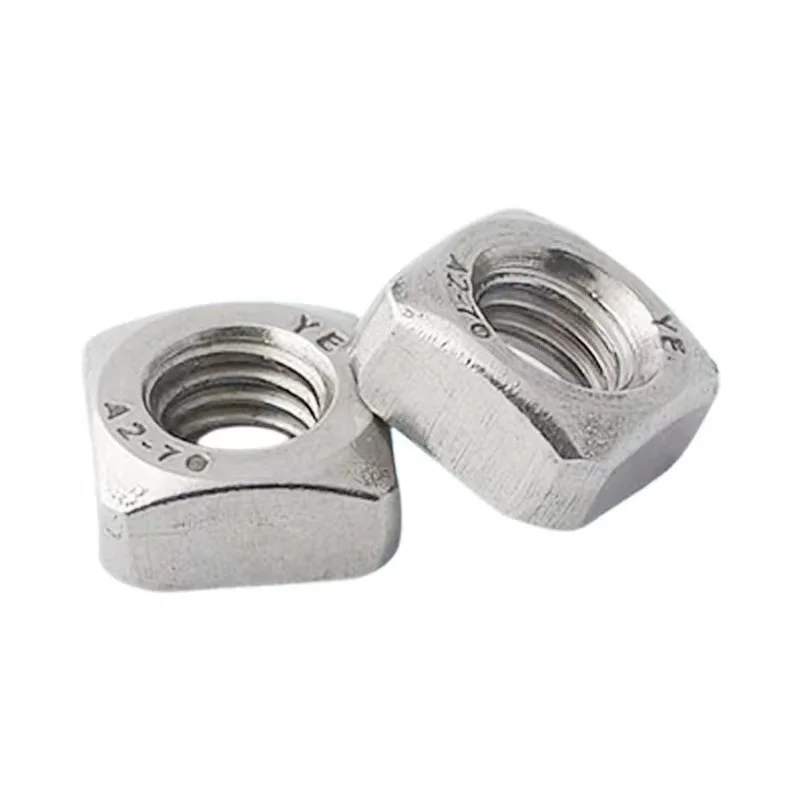 20/100pcs High Quality M3 M4 M5 M6 M8 M10 M12 DIN557 GB39 304 A2 Stainless Steel Metric Threaded Square Nut Foursquare Quadrate