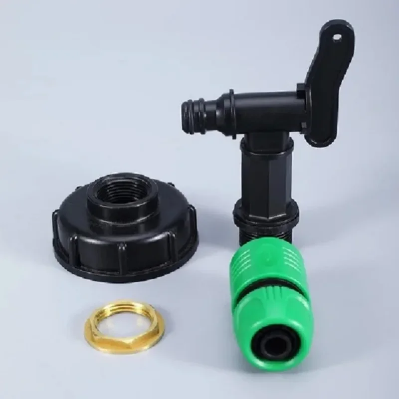 Durable IBC Tank Tap Adapter S60*6 Coarse Thread to 1/2\'\' 3/4\'\' Connector Replacement Valve Garden Home Valve Fitting Faucet